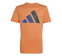 adidas Unisex Kinder Essentials BIG Logo T-Shirt, Dusky Orange/Team Royal Blue/Dark Blue/Aurora Ink, 7-8 Years