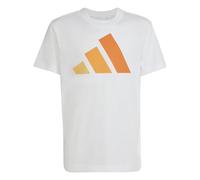 adidas Unisex Kinder Essentials BIG Logo T-Shirt, White/Semi Ice Tangerine/Pure Tangerine/Pure Orange, 13-14 Years