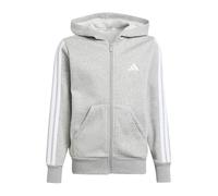 adidas Unisex Kinder Essentials Full Zip Hoodie, Medium Grey Heather/White, 9-10 Years