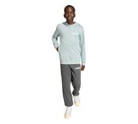 adidas Unisex Kinder ESSENTIALS LINEAR TRACKSUIT, Wonder Sage/white, 13-14 Years