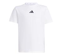 adidas Unisex Kinder Essentials T-Shirt, White/Black, 9-10 Years