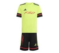 adidas Unisex Kinder F50 Jersey Short Sleeve Kids, Team Solar Yellow 2/Black/Lucid Red, 7-8 Years