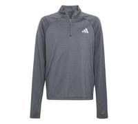 adidas Unisex Kinder Goto PZ 1/4 Zip Longsleeve Tee, Black/Grey Three/Reflective Silver, 9-10 Years