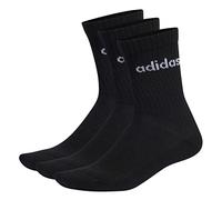 ADIDAS PERFORMANCE Chaussettes de sport 'Linear Crew Cushioned 3 Pairs' noir / blanc, Taille 28-30