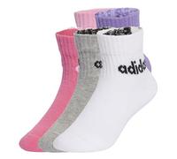 ADIDAS PERFORMANCE Chaussettes de sport 'Linear Ankle 5 Pairs Kids' gris / violet / rose / framboise / blanc, Taille 25-27