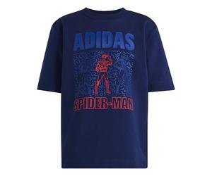 adidas Unisex Kinder Marvel Spider-Man Tee, Dark Blue/Off White, 5-6 Years
