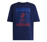 adidas Unisex Kinder Marvel Spider-Man Tee, Dark Blue/Off White, 6-7 Years