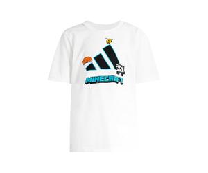 adidas Unisex Kinder Minecraft Training T-Shirt, White/Black, 2-3 Years