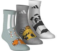 adidas Unisex Kinder MINECRAFT YOUTH SOCKS, Wonder Sage/medium grey heather/white, 6-7 Years