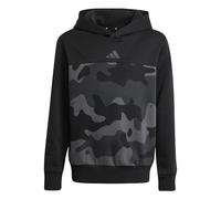 adidas Unisex Kinder Seasonal Essentials Camo Fleece Hoodie Juniors, Black/White, 7-8 Years