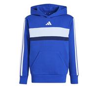 adidas Unisex Kinder Seasonal Essentials TIBERIO 3 Stripes Fleece Hoodie, Team Royal Blue/White/Glow Blue, 9-10 Years