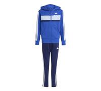 adidas Mixte enfant SEASONAL ESSENTIALS TIBERIO 3 STRIPES FLEECE TRACKSUIT, team royal blue/white/glow blue, 15-16 Years