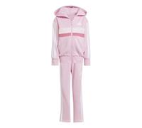 adidas Unisex Kinder SEASONAL ESSENTIALS TIBERIO 3 STRIPES FLEECE TRACKSUIT, true pink/white/clear pink, 6-7 Years