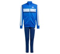 adidas Unisex Kinder SEASONAL ESSENTIALS TIBERIO 3 STRIPES TRICOT TRACKSUIT, Royal Blue/White/Glow Blue, 9-10 Years