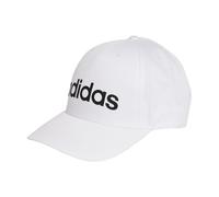 adidas Unisex Linear Baseball Cap, White/Black, M-L