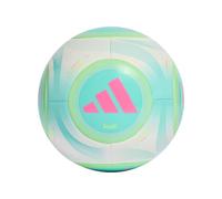 adidas Unisex Messi Club Ball, White/Flash Aqua/Halo Mint/Lucid Pink, 5