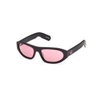 Adidas Unisex OR0139 02Y Lunettes de soleil Acétate Noir Violet Ronde Normale