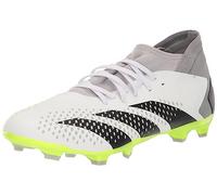 adidas Unisex Predator Accuracy.3 Firm Ground Soccer Cleats Sneaker, White/Core Black/Lucid Lemon, 6 US Men