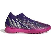 adidas Unisex Predator Edge.3 Turf Soccer Shoe Purple/Silver