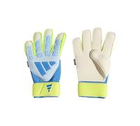 adidas Unisex Predator Goalkeeper Glove Match FINGERSAVE, Crystal Sky/Ray Blue/Solar Yellow, 11