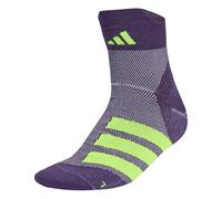 adidas Unisex RUNxADIZERO Sock 1PP, aurora plum/white/solar yellow, 2.5-4