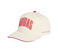adidas Unisex Stadium Trucker Hat, Off White/Pure Ruby, S-M