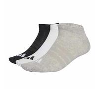 adidas Unisex THIN&LIGHT ESSENTIALS LOW CUT SOCKS 3 PAIR PACK, medium grey heather/white/black, 8.5-10