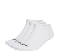 adidas Unisex Thin Linear Low-Cut Socks 3 Pairs, White / Black, 37-40