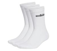 Adidas Unisexe Chaussettes, 3er Paquet - Lineaire Crew Amorti, Logo, Solide, Ein