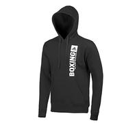 adidas Unisexe Community Vertical Hoody Boxing Sweat à Capuche Noir/Blanc Taille S, Noir/Blanc., S
