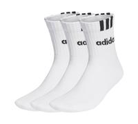 Adidas Unisexe Quart Chaussettes, 3er Paquet - Amorti 3S Linear, Logo, Unicolore
