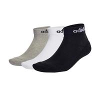 Adidas Unisexe Quart Socken, Pack De 3 - Linéaire Rembourré Cheville, Logo
