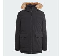 Adidas Veste D'Hiver À Capuche Noir Parka En Fourrure Faux BNWT IK0553