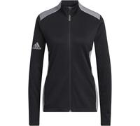 adidas Veste texturée pour femme avec fermeture éclair intégrale, noir/gris, M