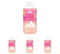 adidas Vibes Get Comfy Gel douche, 400 ml, lot de 4, notes de vanille et de mandarine, parfum unisexe