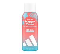 adidas Vibes Happy Feels All-Over Déodorant spray pour le corps, parfum longue tenue 48 h, avec des notes de jasmin et de pamplemousse, 150 ml