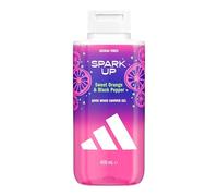 adidas Vibes Spark Up Gel douche, 400 ml, lot de 1, notes d’orange sucrée et de poivre noir, parfum unisexe