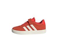 adidas VL Court 3.0 Hook and Loop Shoes Kids Chaussures, Bright Red/Core White/Off White, 28 EU