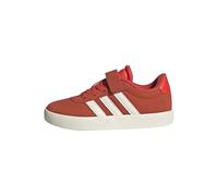 adidas VL Court 3.0 Hook and Loop Shoes Kids Chaussures, Bright Red/Core White/Off White, 32 EU