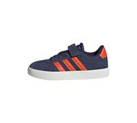 adidas VL Court 3.0 Hook and Loop Shoes Kids Chaussures, Dark Blue/Impact Orange/Gold met, 30.5 EU