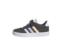 adidas VL Court 3.0 Hook and Loop Shoes Kids Chaussures, Grey Six/Halo Mint/Bliss Lilac, 30 EU