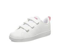 adidas Vs Adv Cl Cmf C, Chaussures de Running Mixte Enfant, Blanc Cassé (Ftwr White/super Pink F5), 33 EU