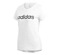 adidas W E Lin Slim T T-Shirt Femme Blanc/Noir FR : M (Taille Fabricant : M)