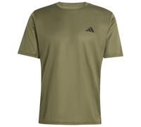 adidas - WE Base 3-Stripes Tee - T-shirt technique - L - Regular - olive strata / black