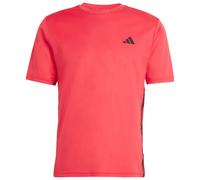 adidas - WE Base 3-Stripes Tee - T-shirt technique - M - Regular - pure ruby / black