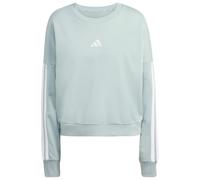 adidas - Women's 3-Stripes French-Terry Sweatshirt - Pull - S - wonder sage / white