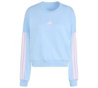 adidas - Women's 3-Stripes French-Terry Sweatshirt - Pull - XXL - glow blue / clear pink