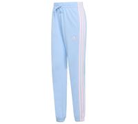 adidas - Women's 3 Stripes FT CF Pants - Pantalon de jogging - XS - Regular - glow blue / clear pink