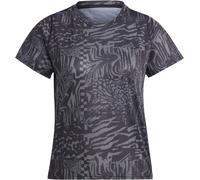 Adidas Women's All Over Print Regular Fit T-Shirt Noir 6 (XXS) Female