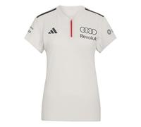 adidas Women's Audi Formula One Team Engineers & Marketing Polo Short Sleeve M Chalk Pearl/Iron met.